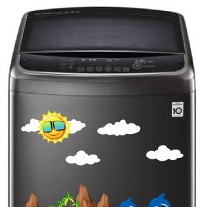 Decal dán tường Decal trang trí máy giặt số 10 Decal dán tường Decal trang trí máy giặt số 10